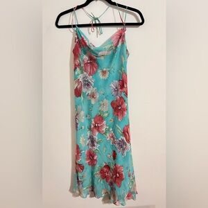 RALPH LAUREN 100% Silk Floral Dress
